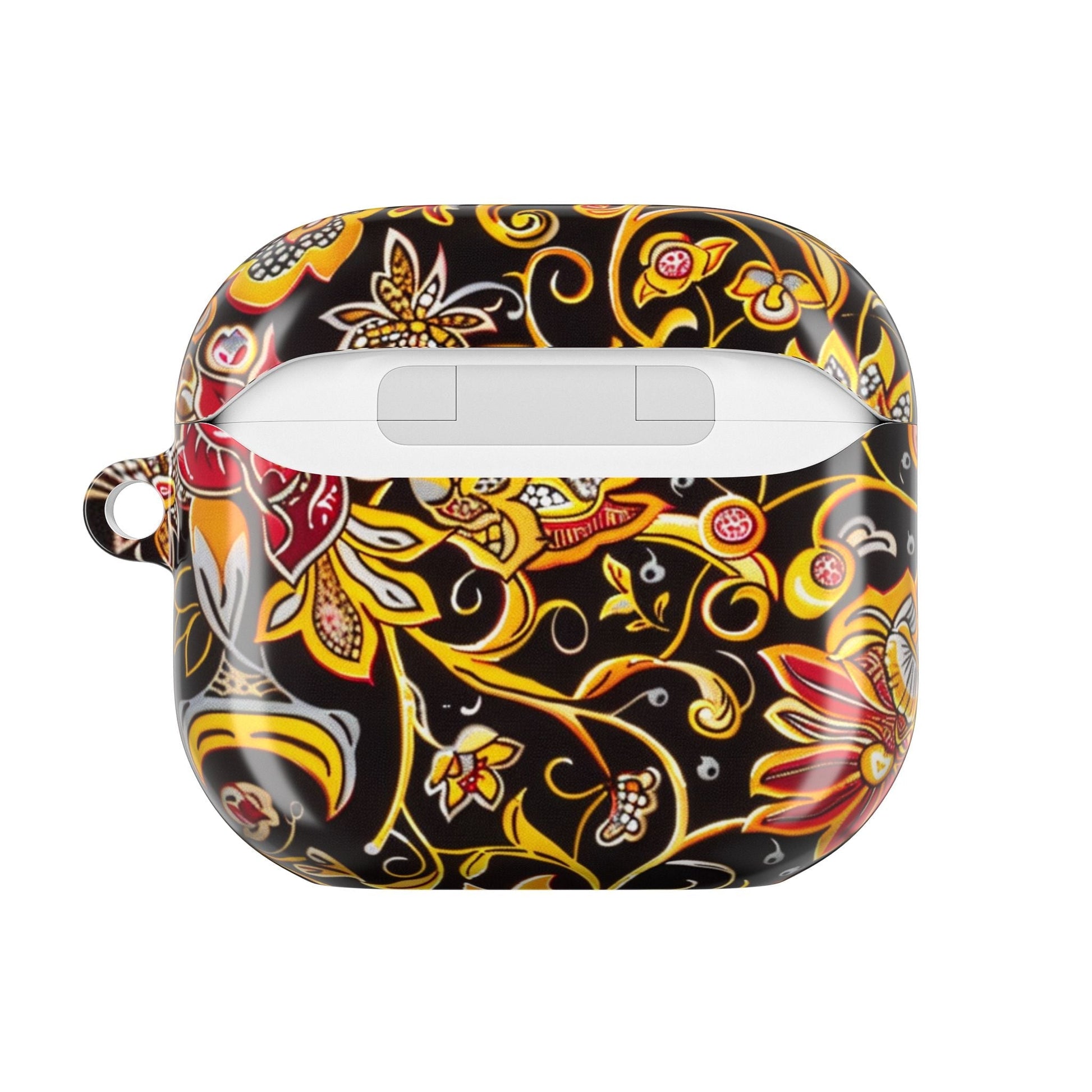 Floral Paisley AirPod Case — Black & Gold Decorative Protective Cover - DIGITAL X