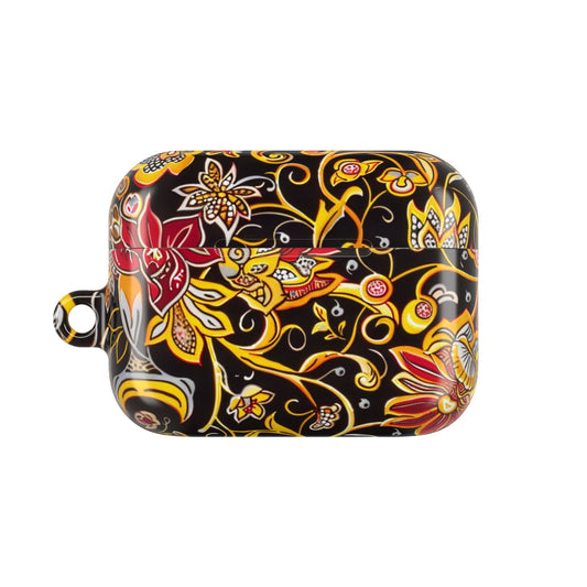 Floral Paisley AirPod Case — Black & Gold Decorative Protective Cover - DIGITAL X