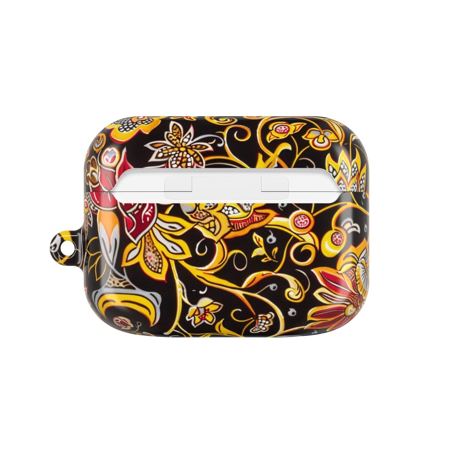 Floral Paisley AirPod Case — Black & Gold Decorative Protective Cover - DIGITAL X