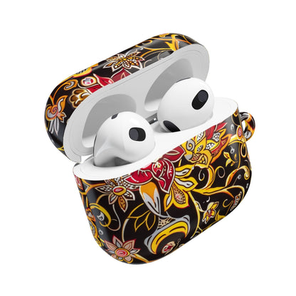 Floral Paisley AirPod Case — Black & Gold Decorative Protective Cover - DIGITAL X