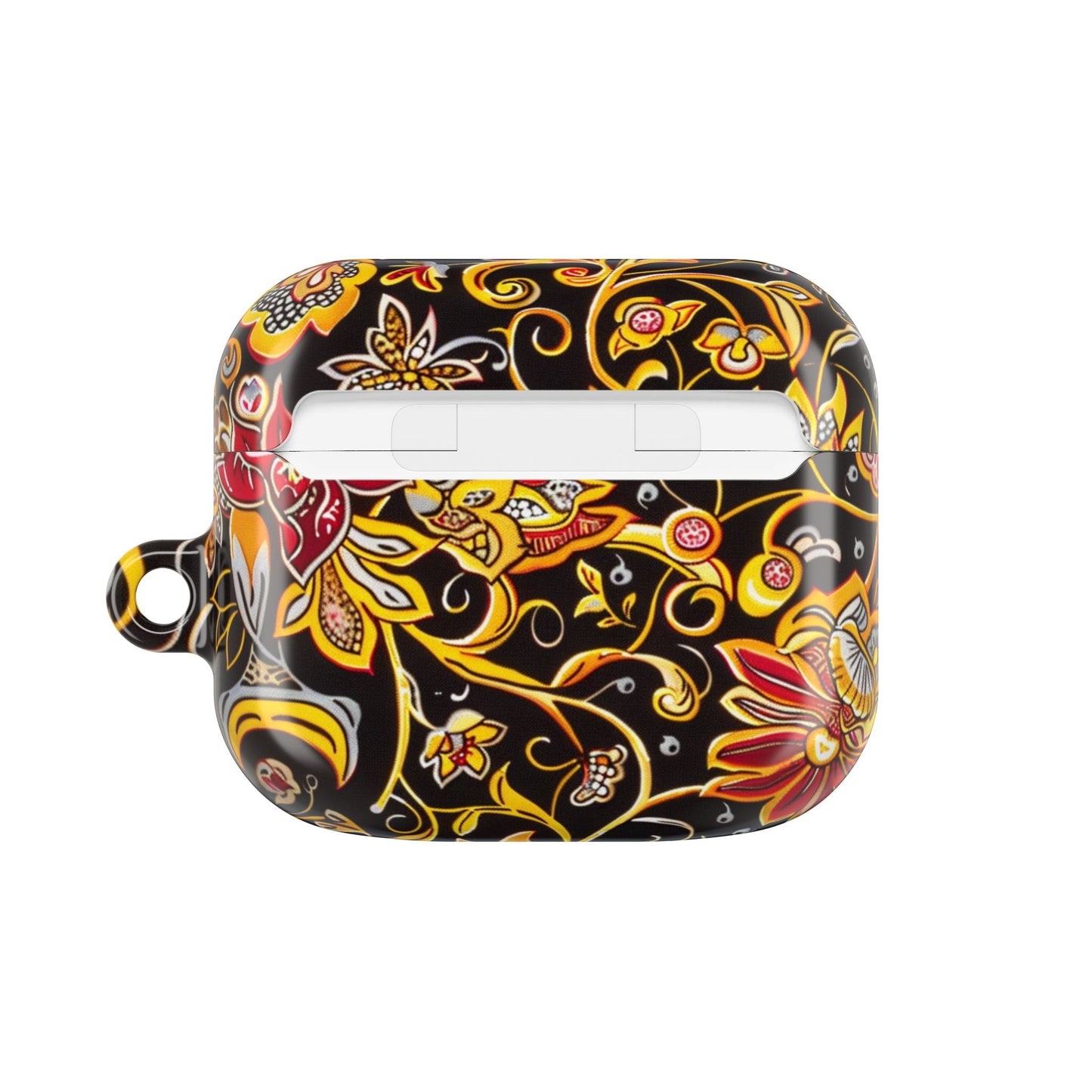 Floral Paisley AirPod Case — Black & Gold Decorative Protective Cover - DIGITAL X