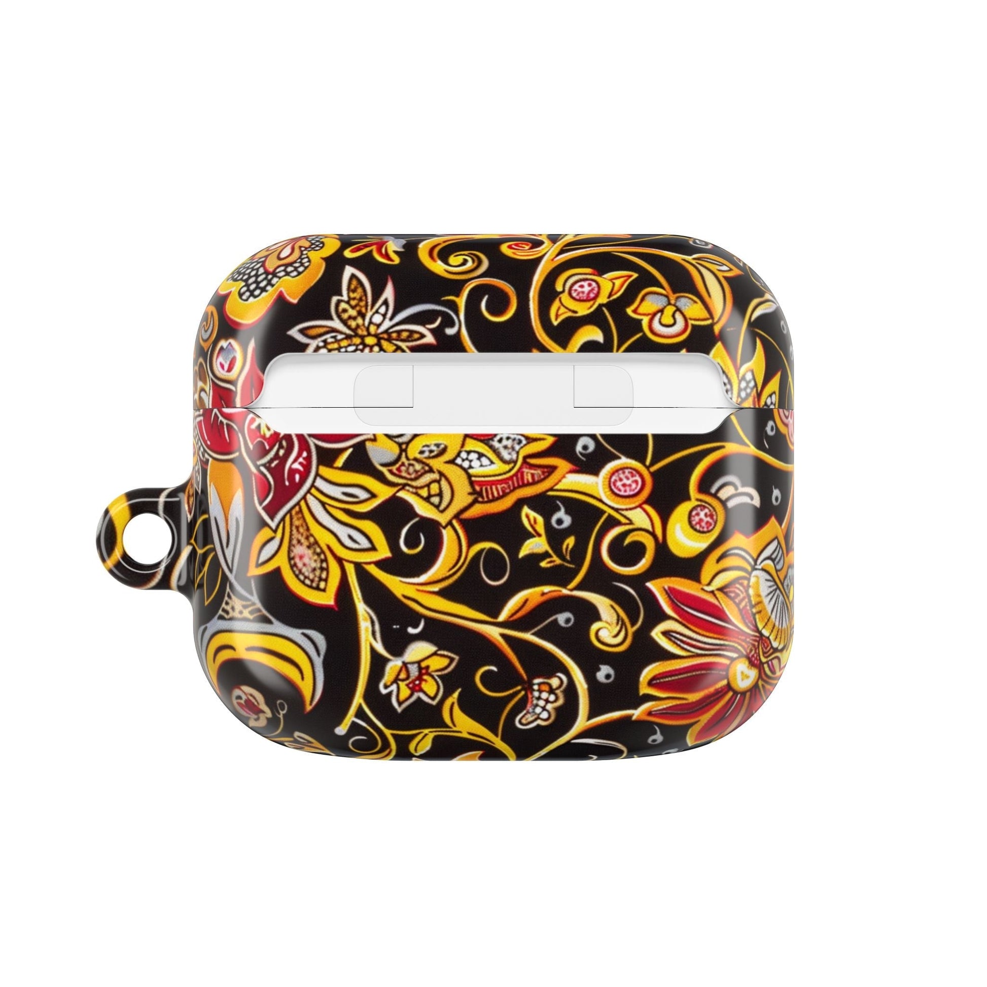 Floral Paisley AirPod Case — Black & Gold Decorative Protective Cover - DIGITAL X
