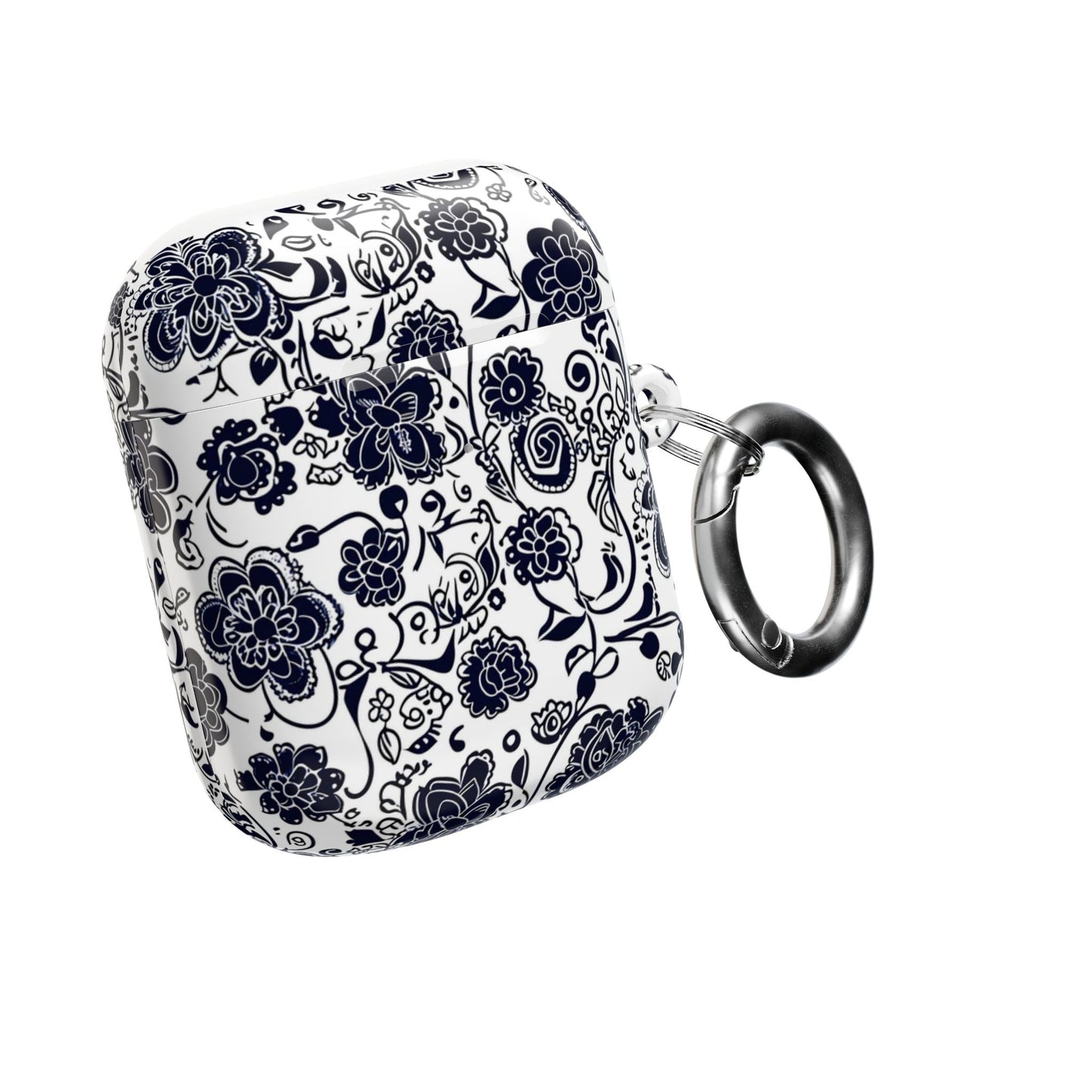 Floral Paisley AirPod Case – Black & White Protective Charging Case - DIGITAL X
