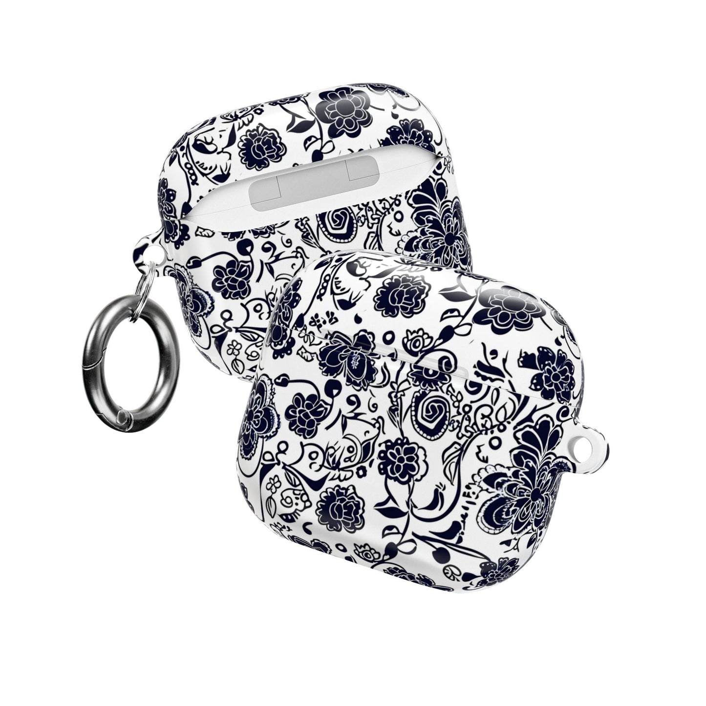Floral Paisley AirPod Case – Black & White Protective Charging Case - DIGITAL X