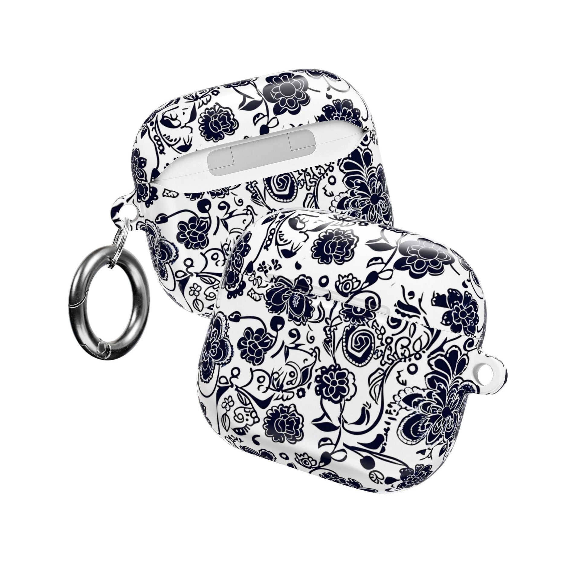 Floral Paisley AirPod Case – Black & White Protective Charging Case - DIGITAL X