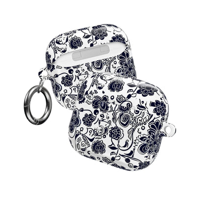 Floral Paisley AirPod Case – Black & White Protective Charging Case - DIGITAL X