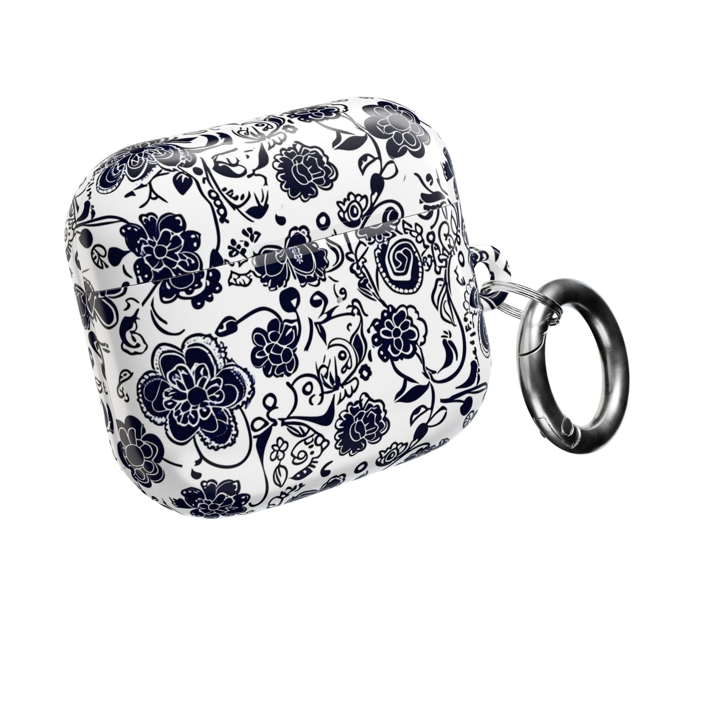 Floral Paisley AirPod Case – Black & White Protective Charging Case - DIGITAL X
