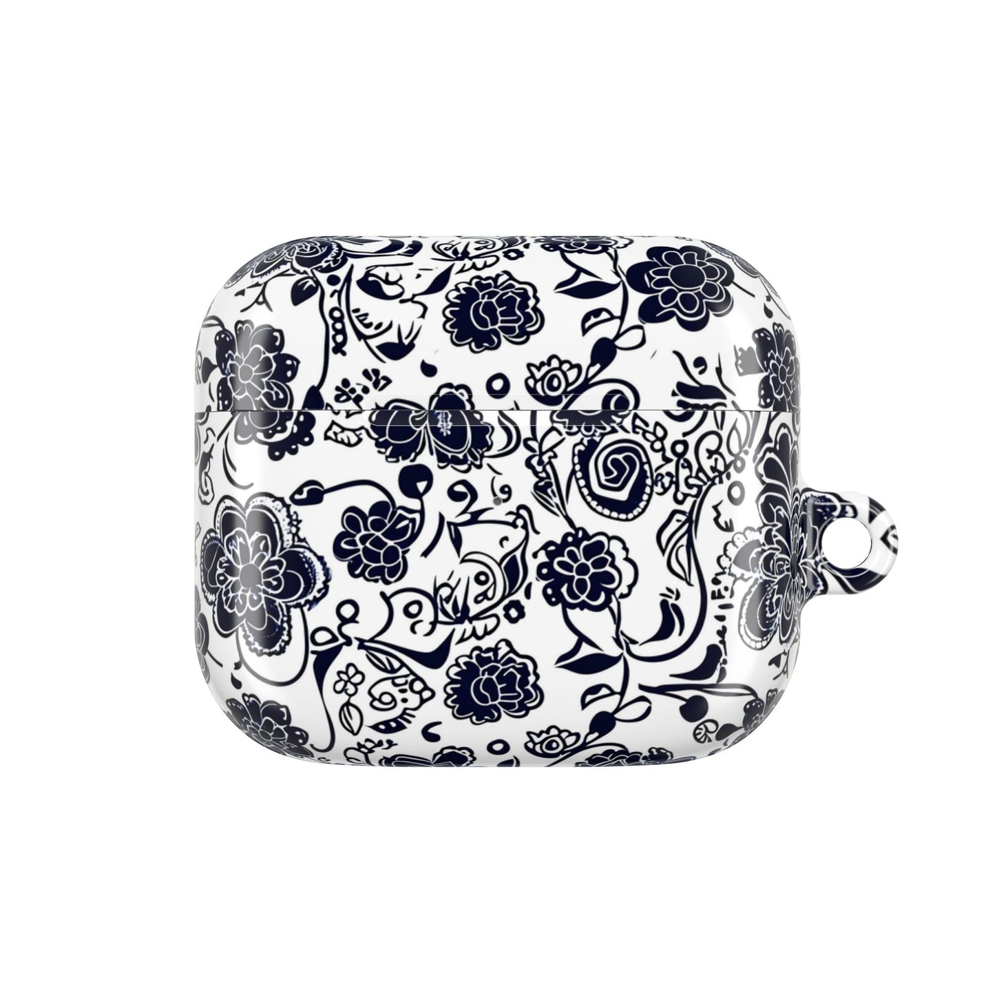 Floral Paisley AirPod Case – Black & White Protective Charging Case - DIGITAL X