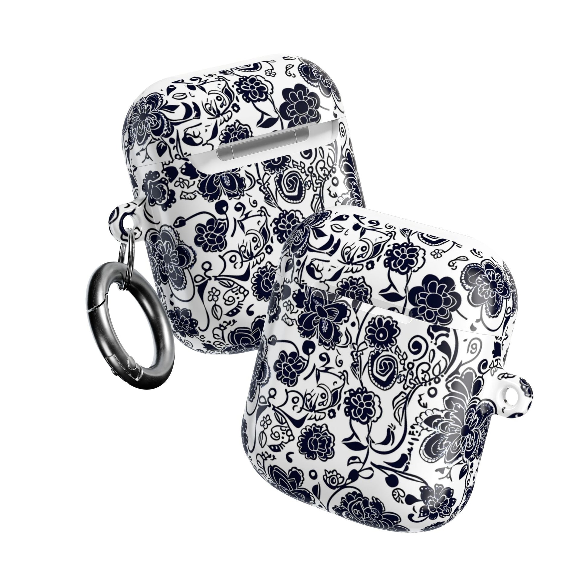 Floral Paisley AirPod Case – Black & White Protective Charging Case - DIGITAL X