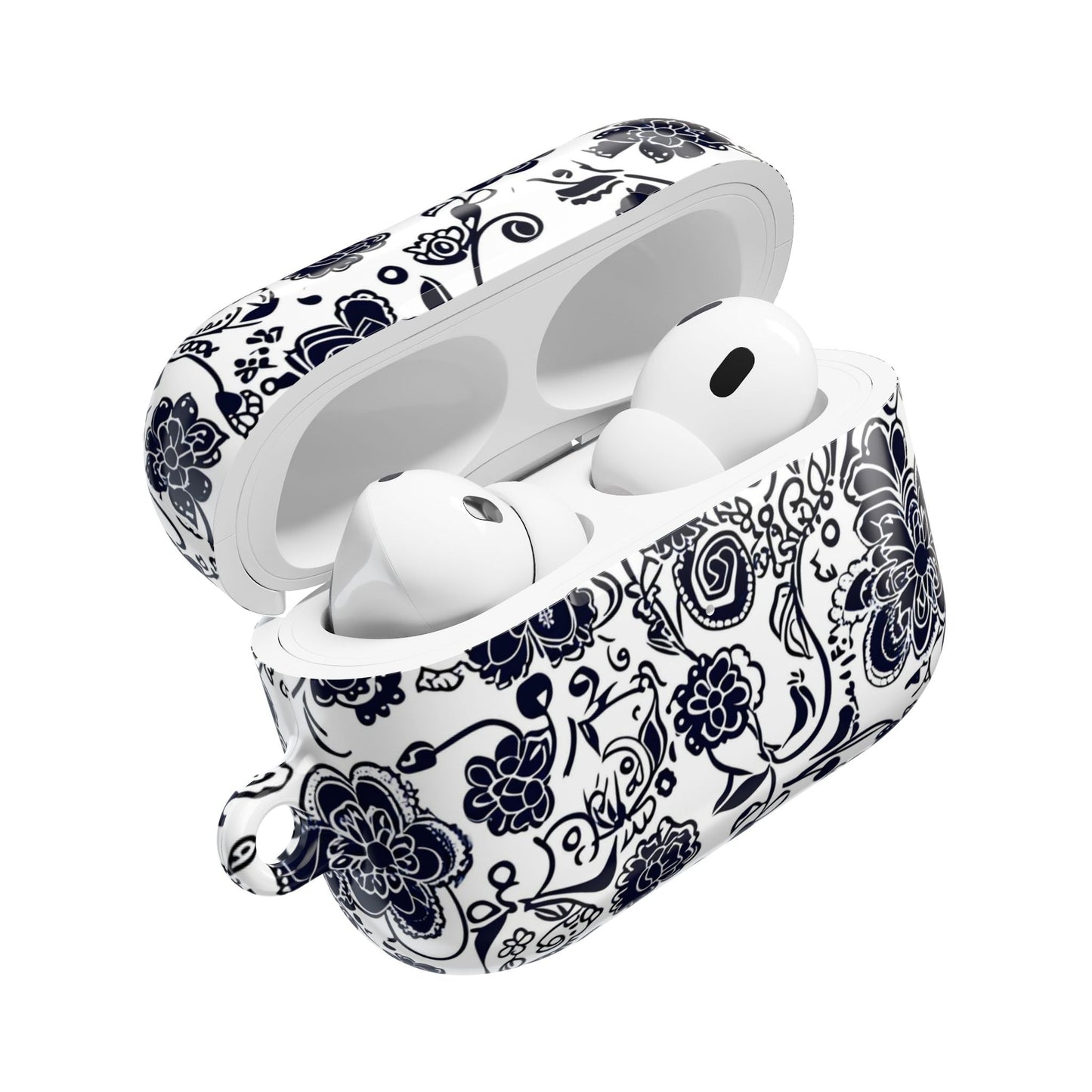 Floral Paisley AirPod Case – Black & White Protective Charging Case - DIGITAL X