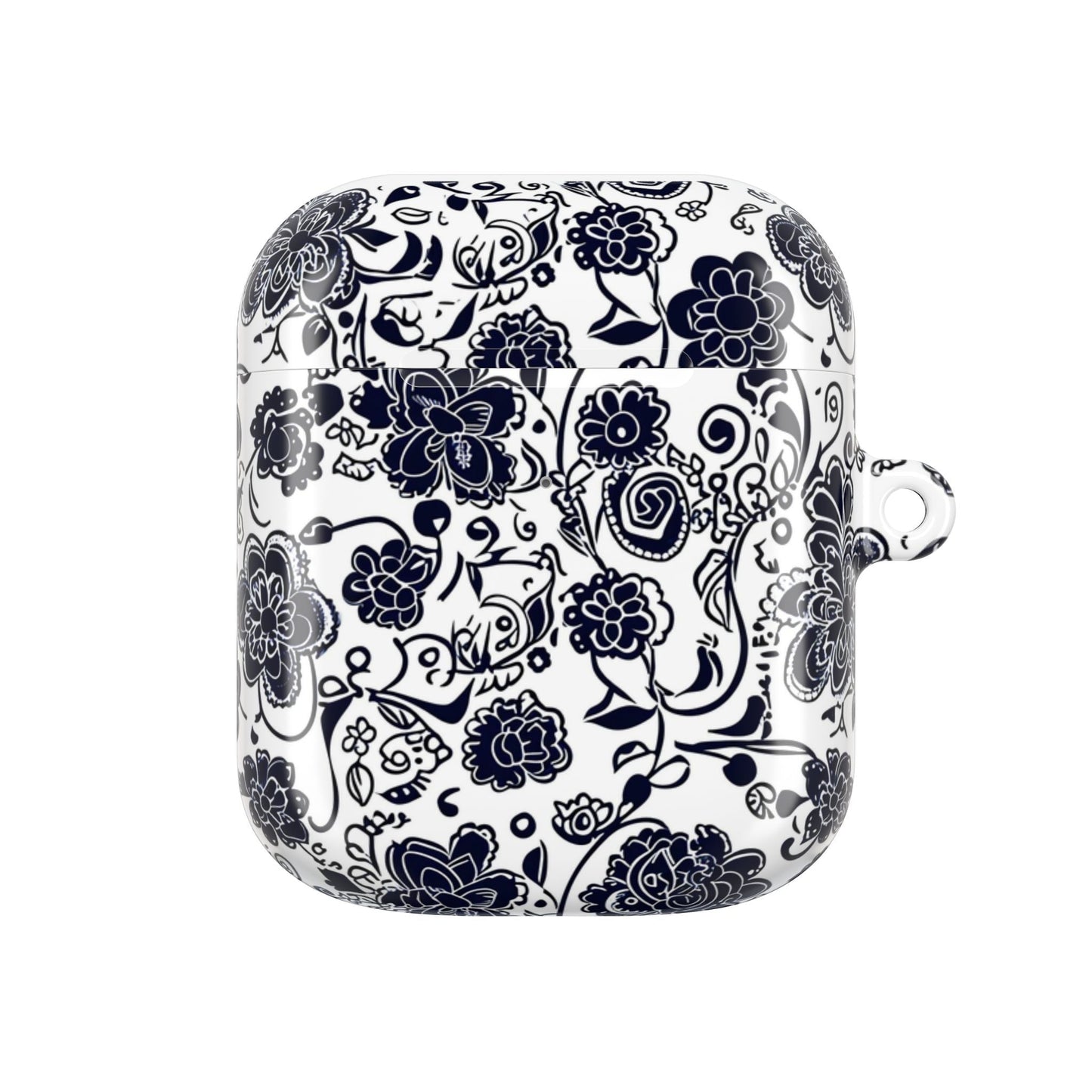 Floral Paisley AirPod Case – Black & White Protective Charging Case - DIGITAL X