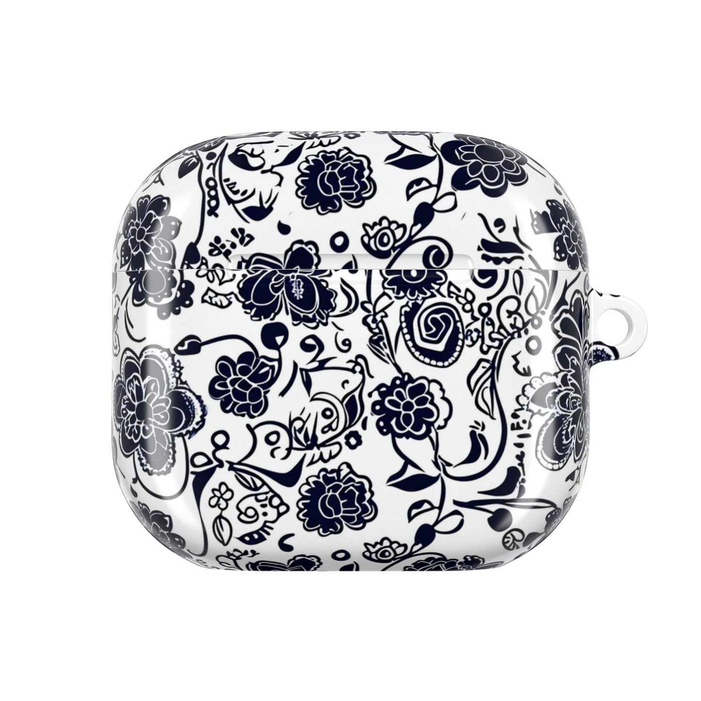 Floral Paisley AirPod Case – Black & White Protective Charging Case - DIGITAL X