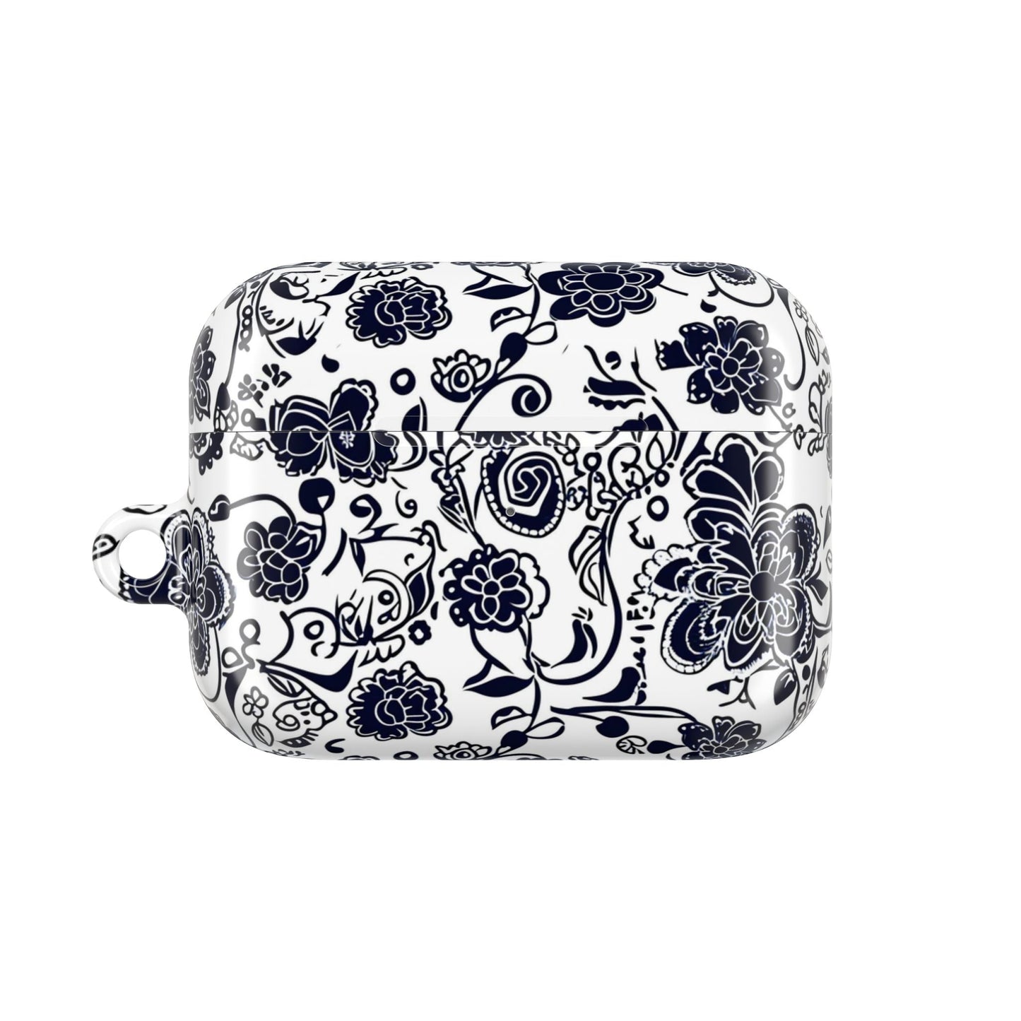 Floral Paisley AirPod Case – Black & White Protective Charging Case - DIGITAL X