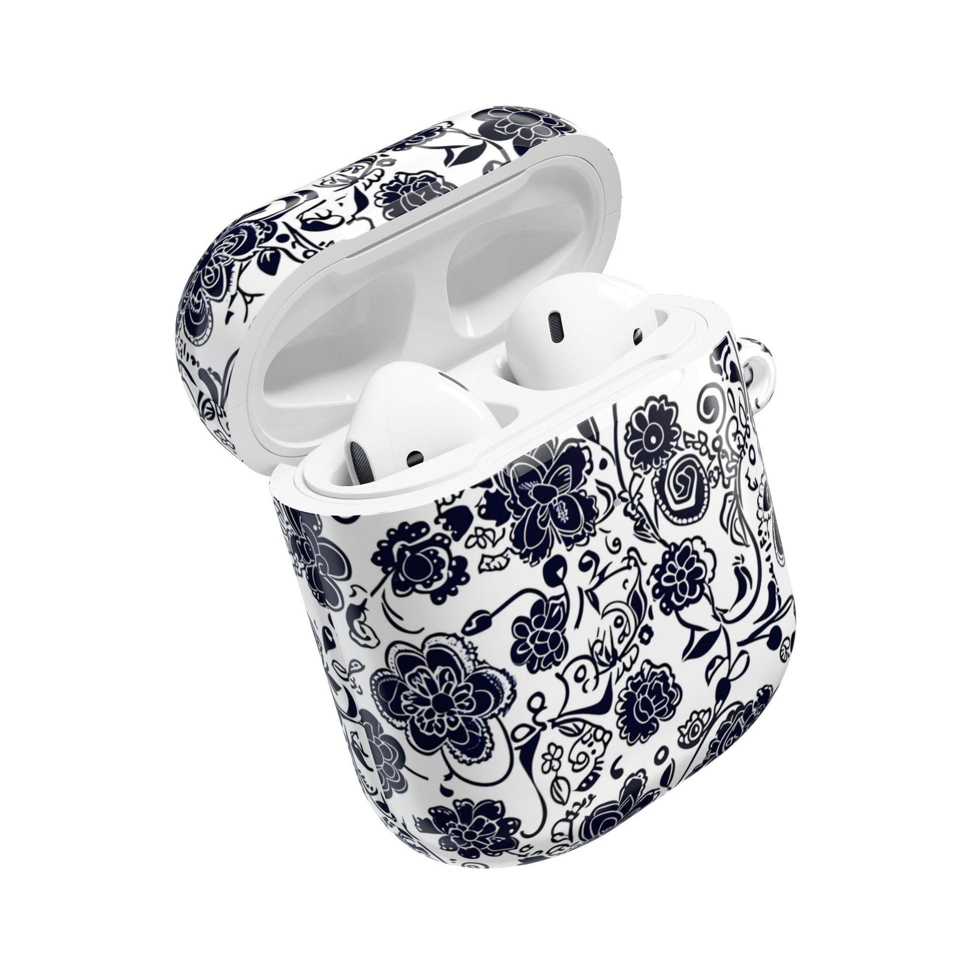 Floral Paisley AirPod Case – Black & White Protective Charging Case - DIGITAL X
