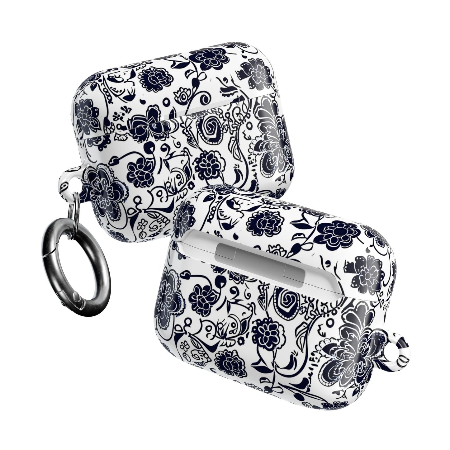 Floral Paisley AirPod Case – Black & White Protective Charging Case - DIGITAL X