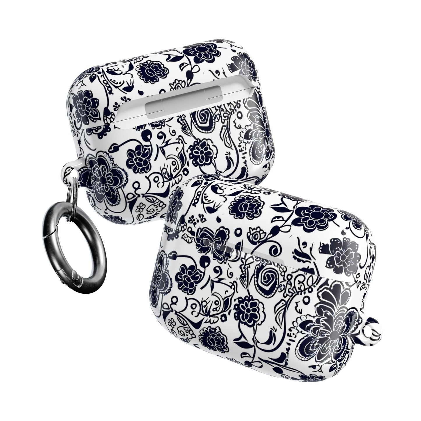 Floral Paisley AirPod Case – Black & White Protective Charging Case - DIGITAL X