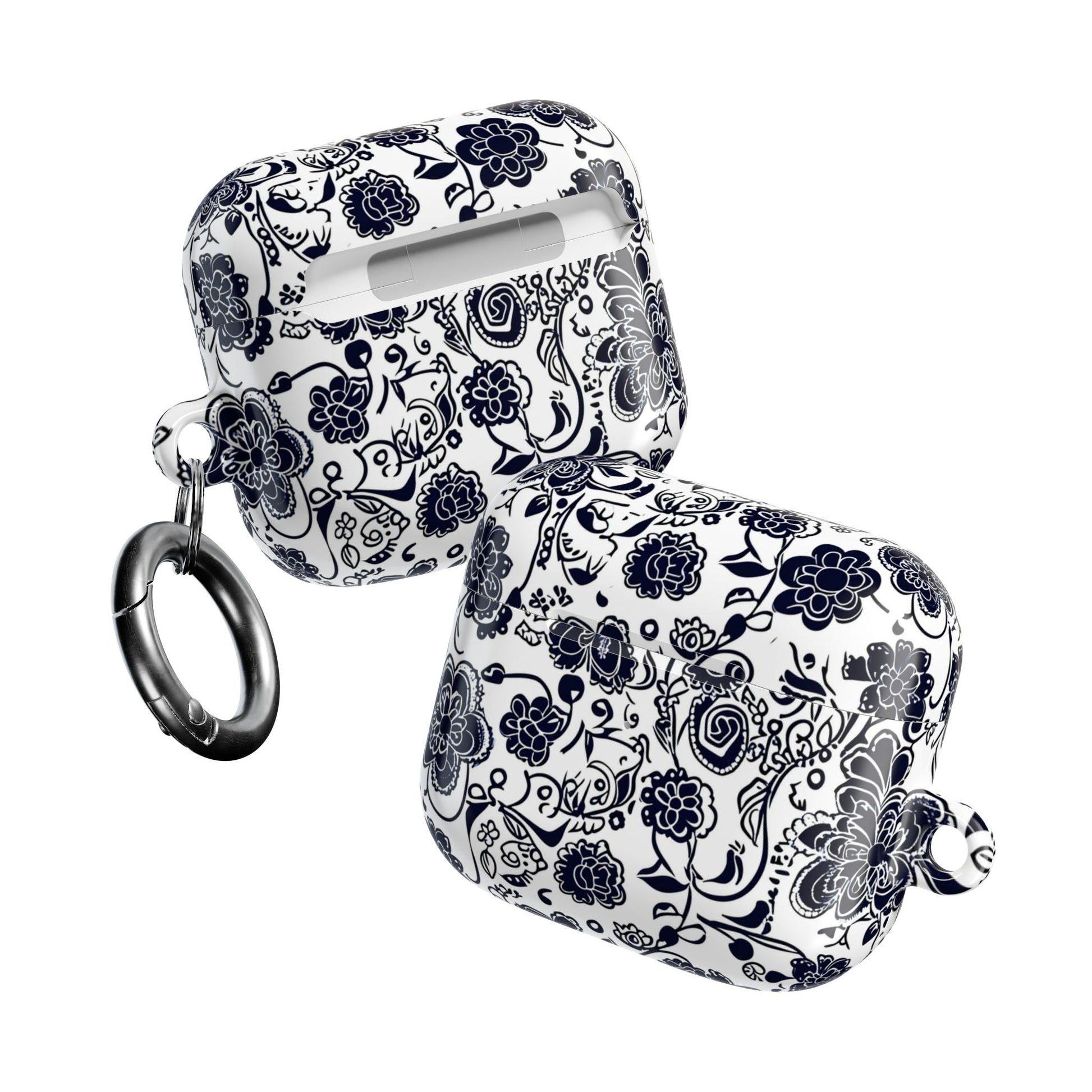 Floral Paisley AirPod Case – Black & White Protective Charging Case - DIGITAL X