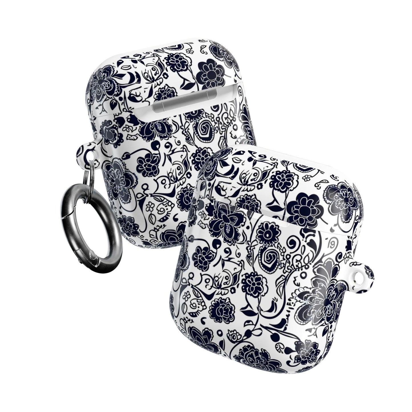 Floral Paisley AirPod Case – Black & White Protective Charging Case - DIGITAL X