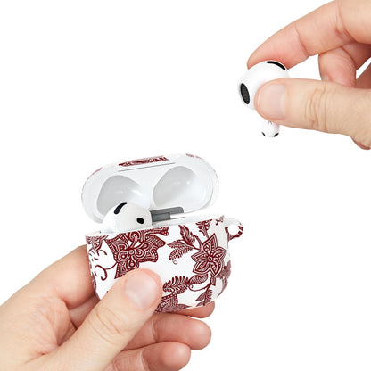 Floral Paisley AirPod Case — Burgundy Vintage Pattern - DIGITAL X