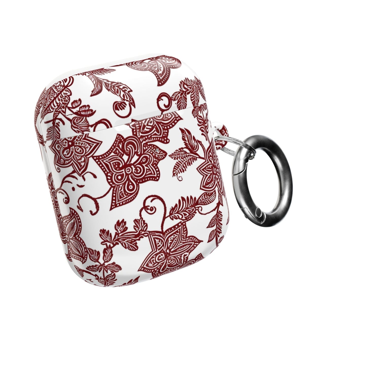 Floral Paisley AirPod Case — Burgundy Vintage Pattern - DIGITAL X