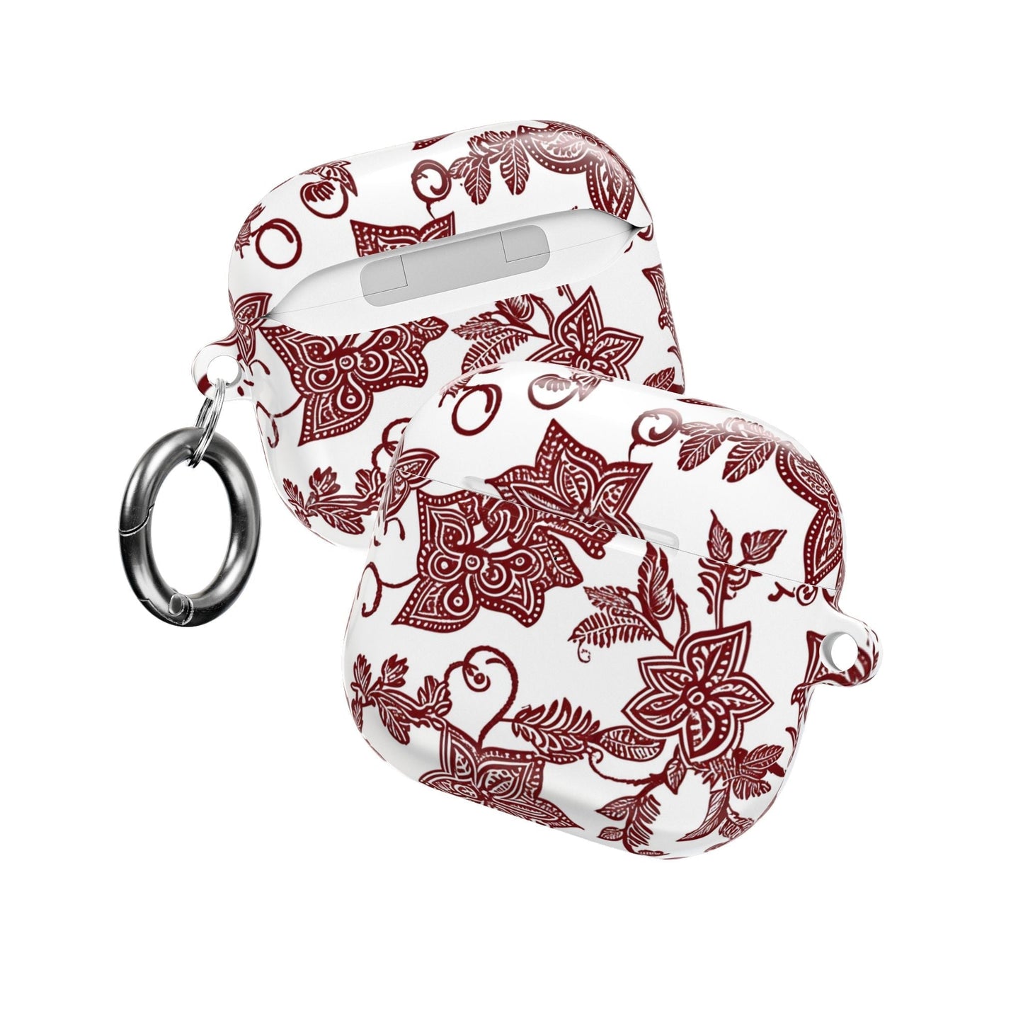 Floral Paisley AirPod Case — Burgundy Vintage Pattern - DIGITAL X