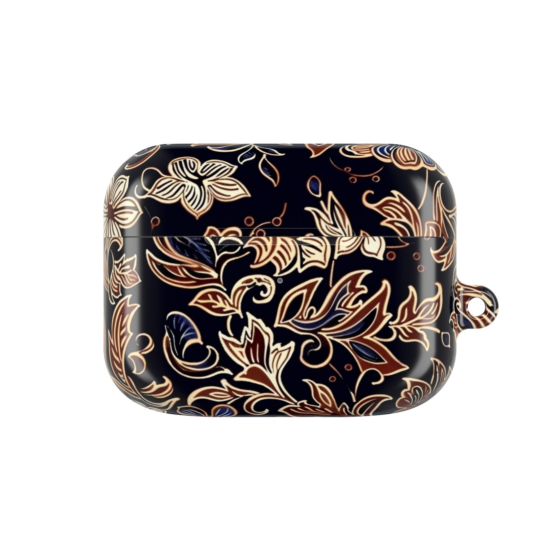 Floral Paisley AirPod Case — Elegant Black & Gold Protective Cover - DIGITAL X
