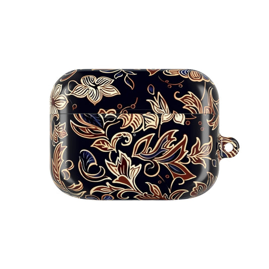 Floral Paisley AirPod Case — Elegant Black & Gold Protective Cover - DIGITAL X