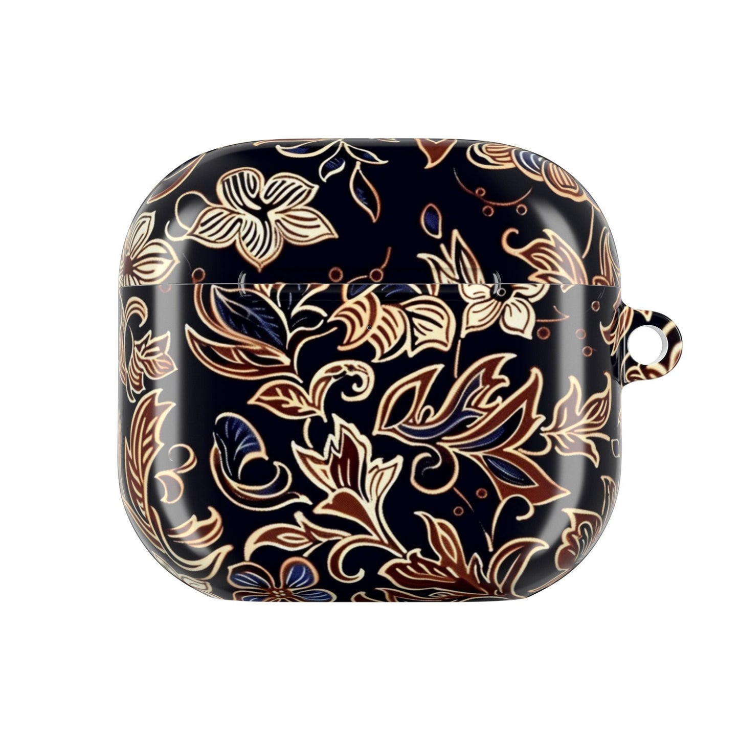 Floral Paisley AirPod Case — Elegant Black & Gold Protective Cover - DIGITAL X