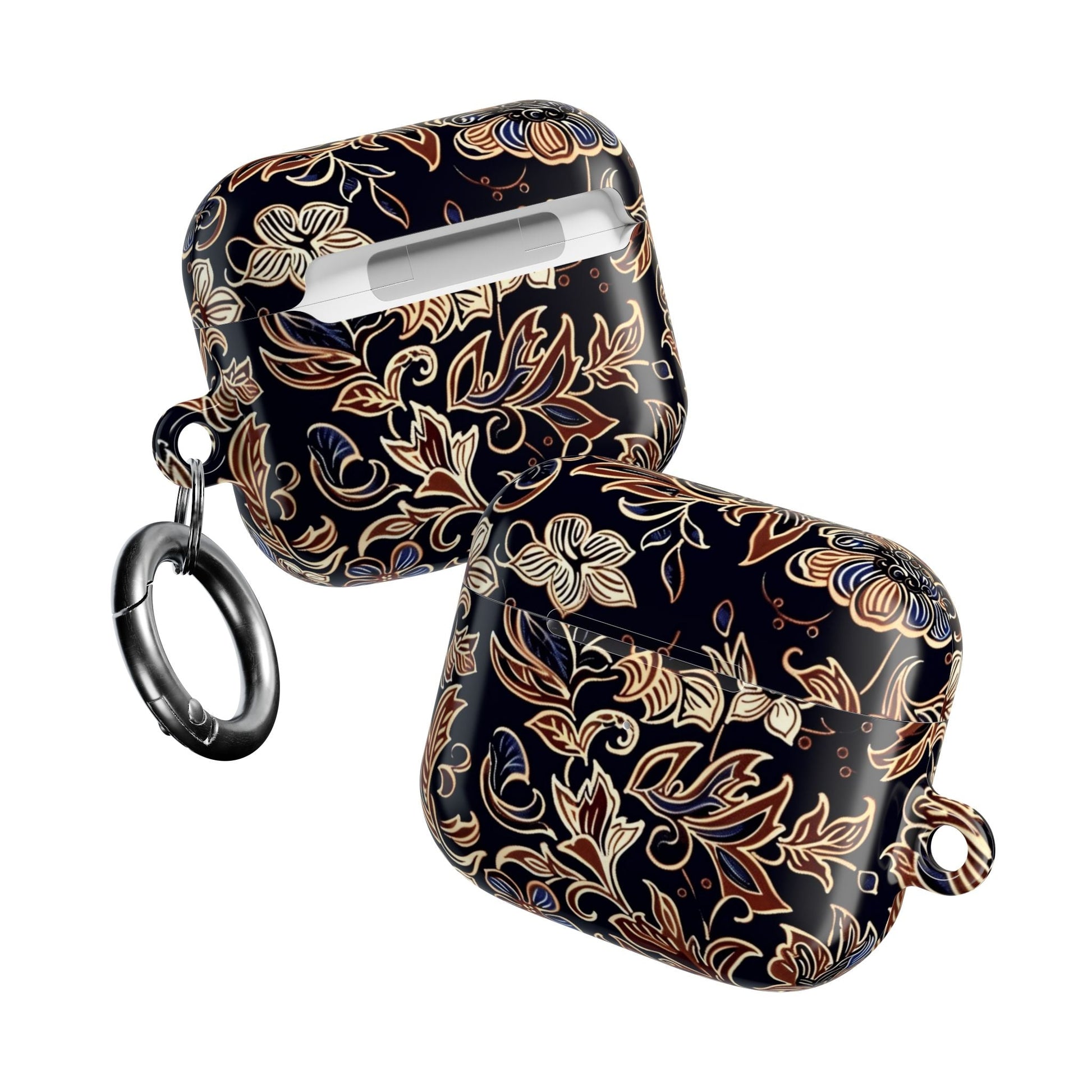 Floral Paisley AirPod Case — Elegant Black & Gold Protective Cover - DIGITAL X