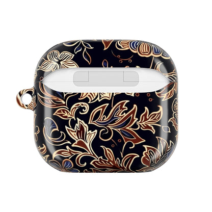 Floral Paisley AirPod Case — Elegant Black & Gold Protective Cover - DIGITAL X