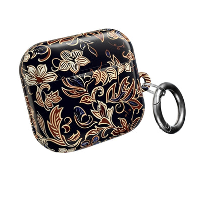 Floral Paisley AirPod Case — Elegant Black & Gold Protective Cover - DIGITAL X