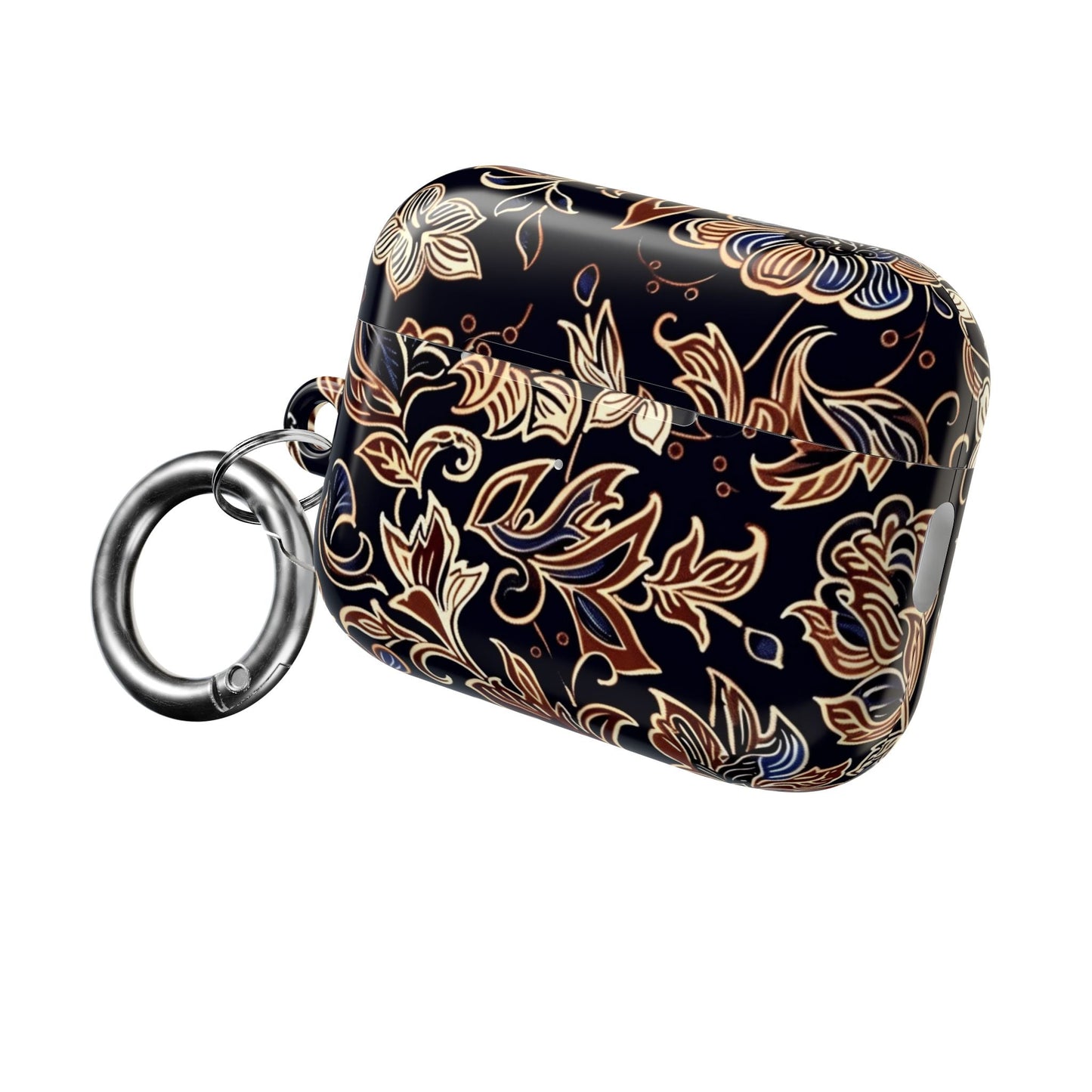 Floral Paisley AirPod Case — Elegant Black & Gold Protective Cover - DIGITAL X