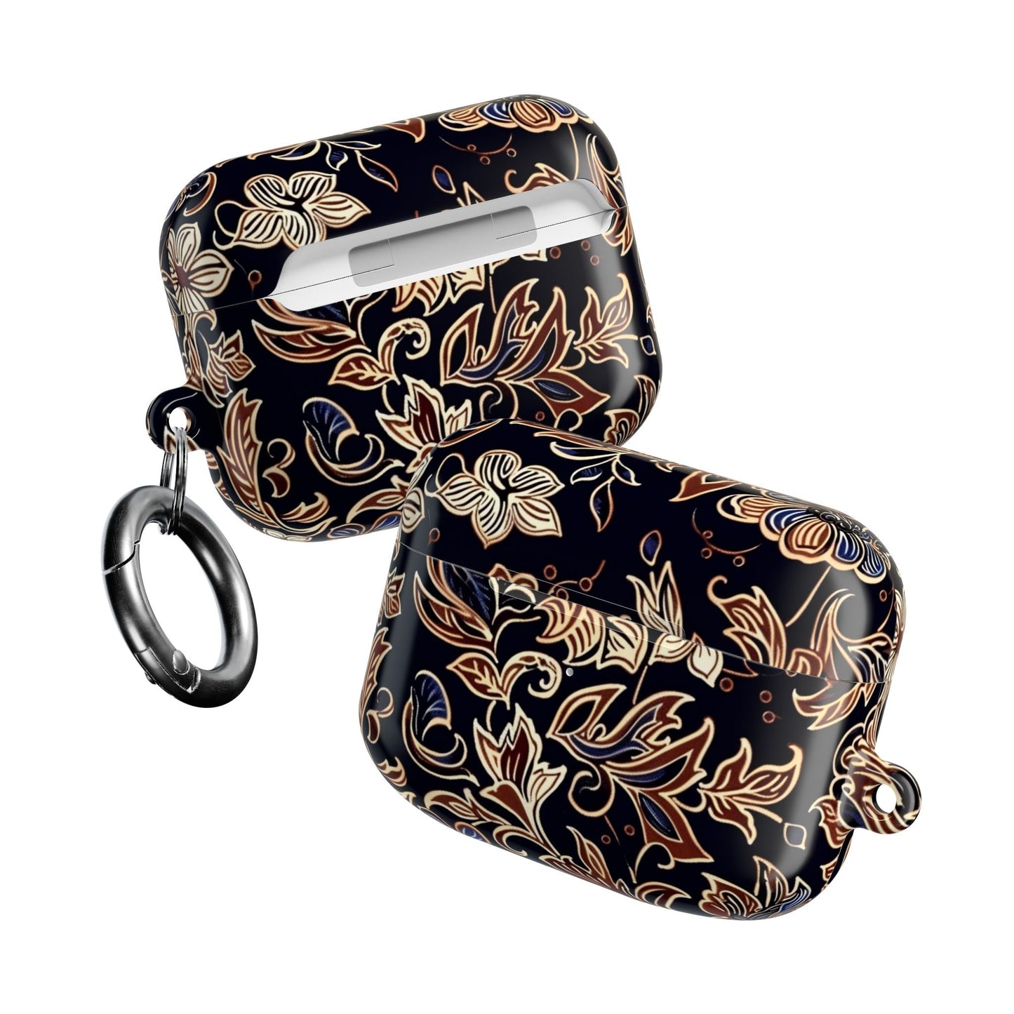 Floral Paisley AirPod Case — Elegant Black & Gold Protective Cover - DIGITAL X