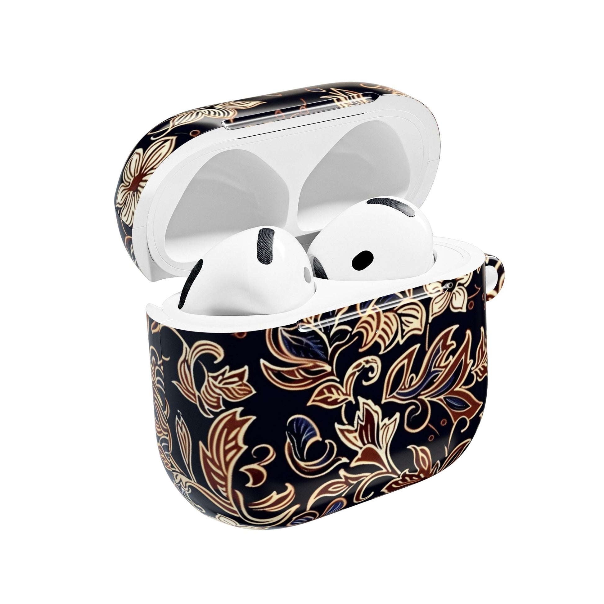 Floral Paisley AirPod Case — Elegant Black & Gold Protective Cover - DIGITAL X