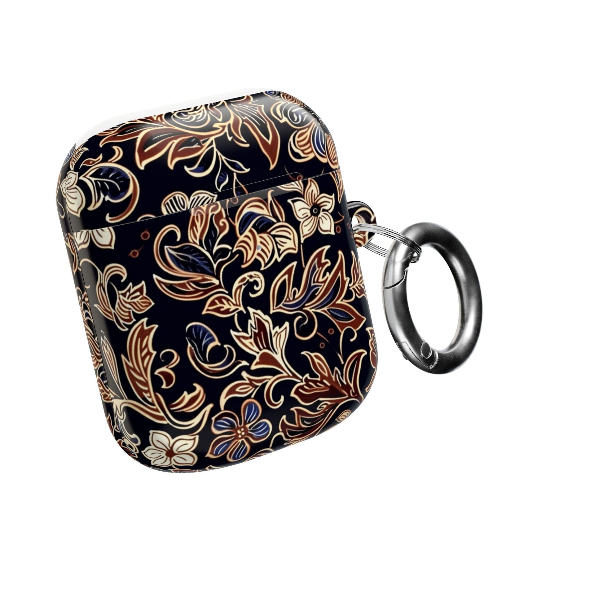 Floral Paisley AirPod Case — Elegant Black & Gold Protective Cover - DIGITAL X