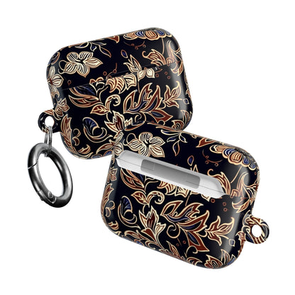 Floral Paisley AirPod Case — Elegant Black & Gold Protective Cover - DIGITAL X
