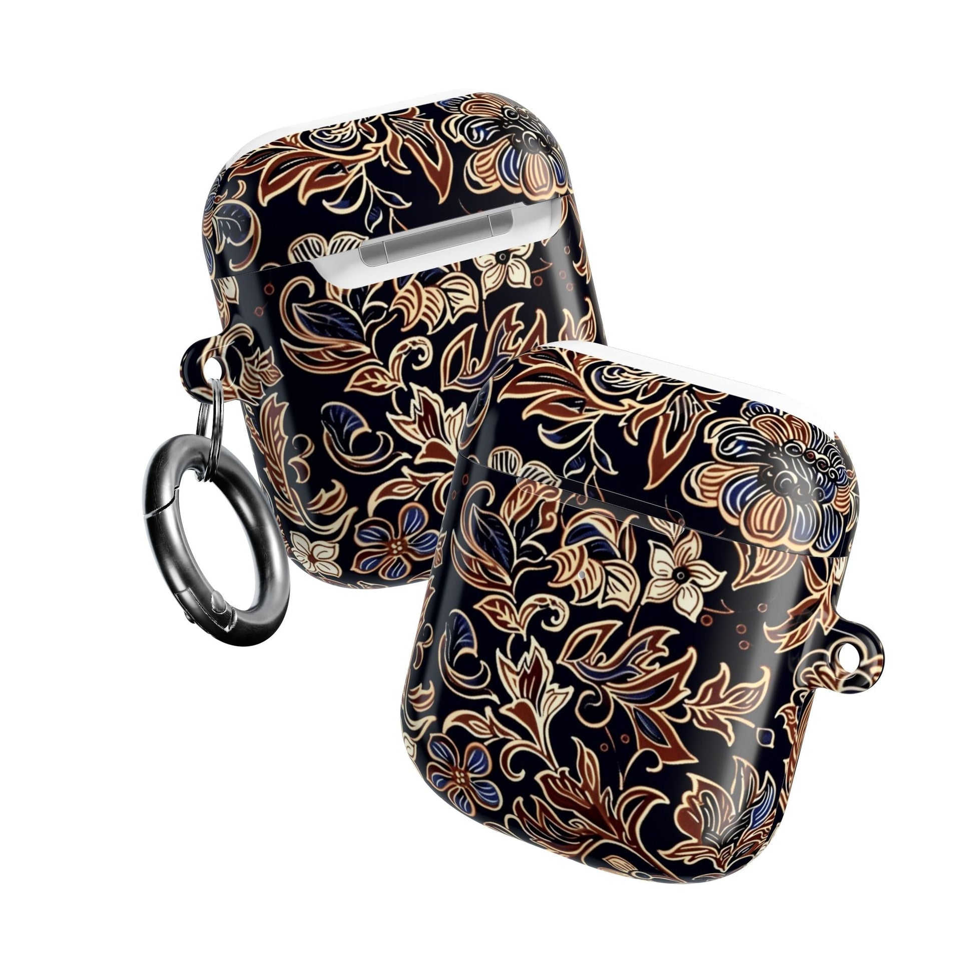 Floral Paisley AirPod Case — Elegant Black & Gold Protective Cover - DIGITAL X