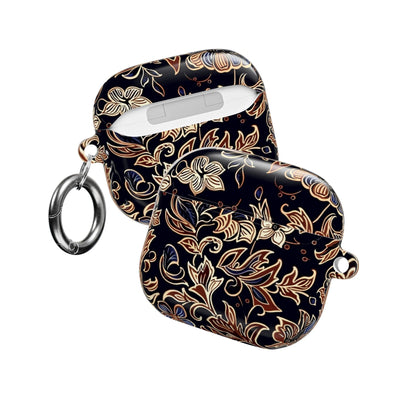 Floral Paisley AirPod Case — Elegant Black & Gold Protective Cover - DIGITAL X