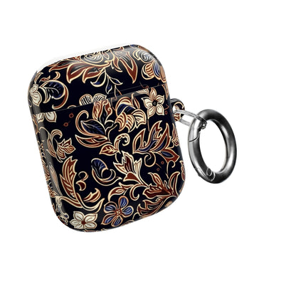Floral Paisley AirPod Case — Elegant Black & Gold Protective Cover - DIGITAL X