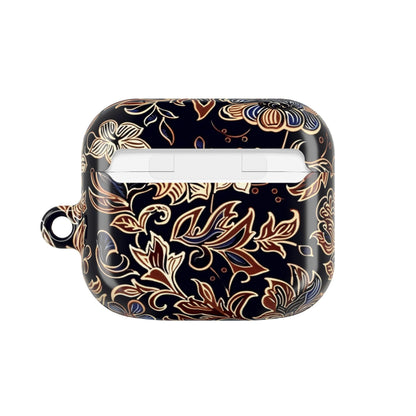 Floral Paisley AirPod Case — Elegant Black & Gold Protective Cover - DIGITAL X