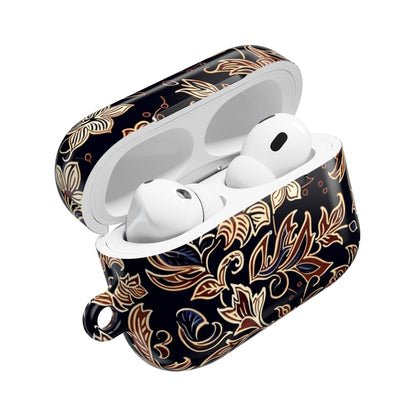 Floral Paisley AirPod Case — Elegant Black & Gold Protective Cover - DIGITAL X
