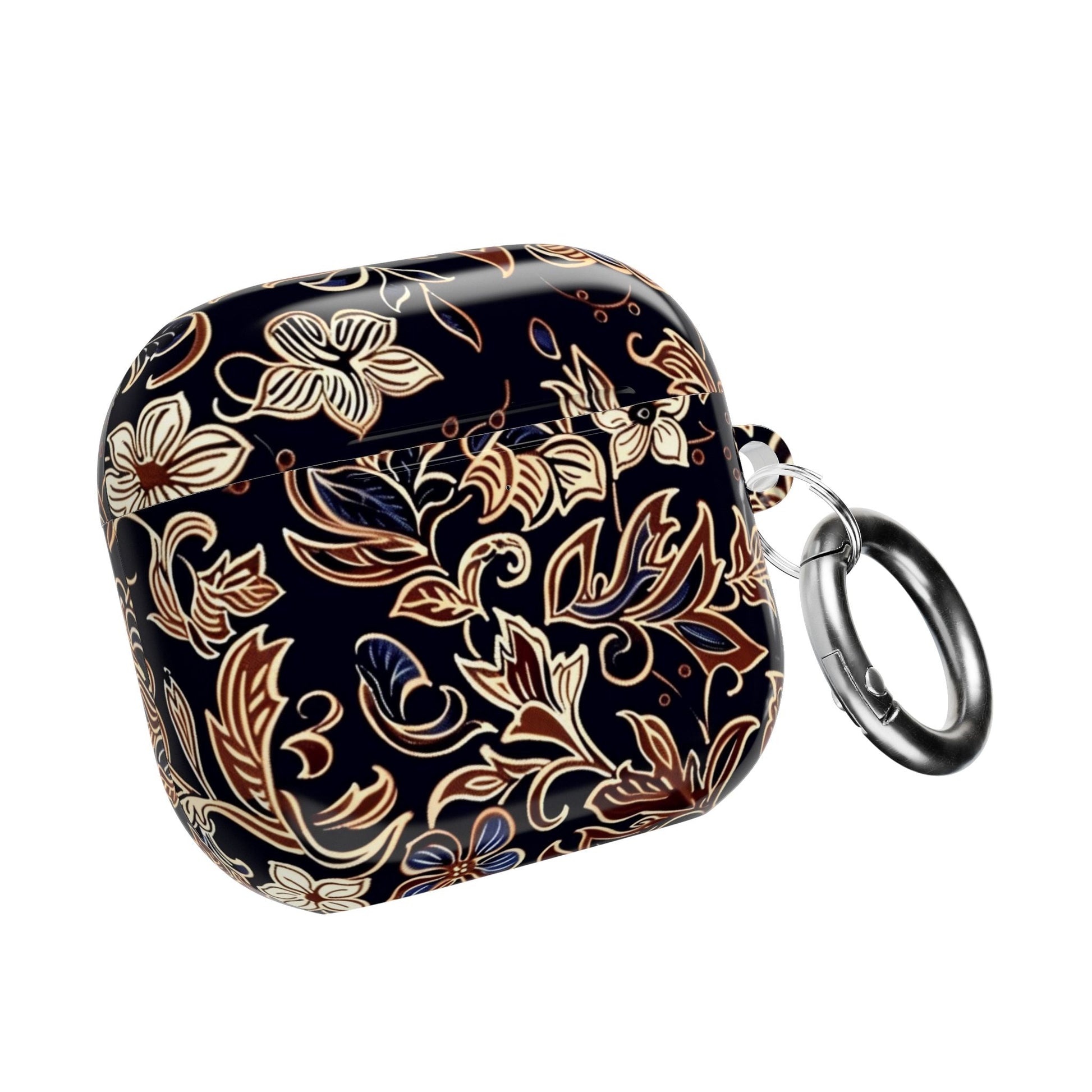 Floral Paisley AirPod Case — Elegant Black & Gold Protective Cover - DIGITAL X