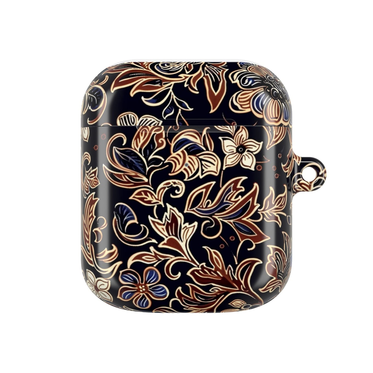 Floral Paisley AirPod Case — Elegant Black & Gold Protective Cover - DIGITAL X