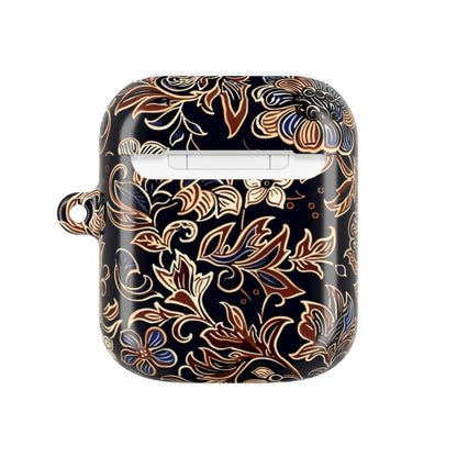 Floral Paisley AirPod Case — Elegant Black & Gold Protective Cover - DIGITAL X