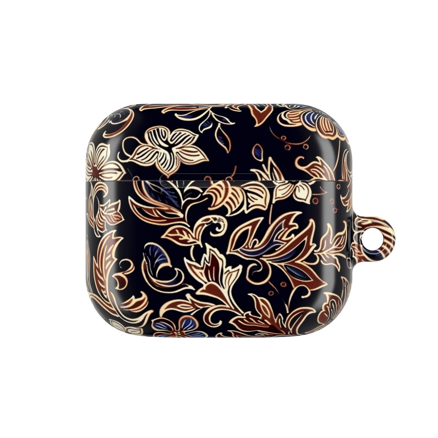 Floral Paisley AirPod Case — Elegant Black & Gold Protective Cover - DIGITAL X