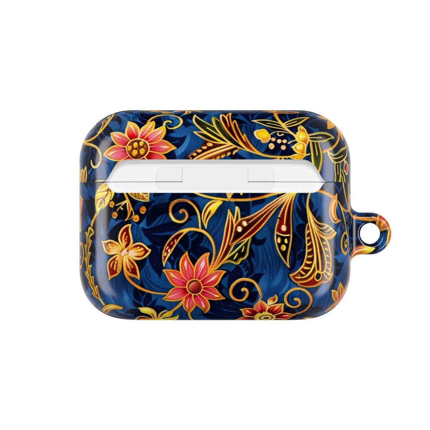 Floral Paisley AirPod Case — Navy Blue & Gold Protective Cover - DIGITAL X