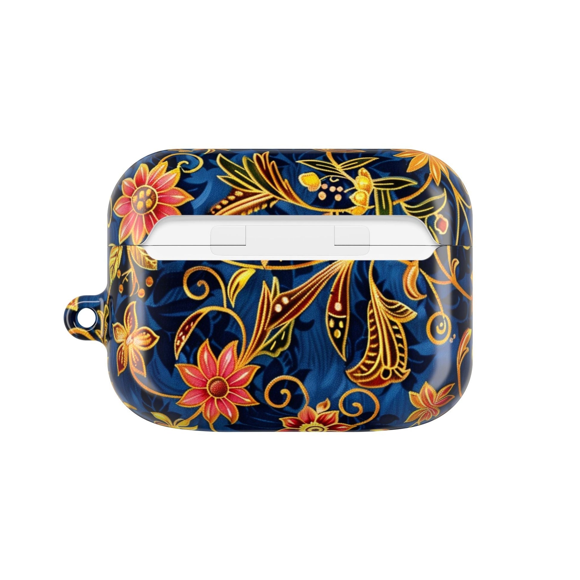 Floral Paisley AirPod Case — Navy Blue & Gold Protective Cover - DIGITAL X