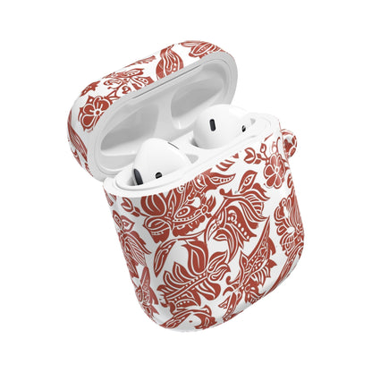 Floral Paisley AirPod Case — Red Boho Protective Cover - DIGITAL X