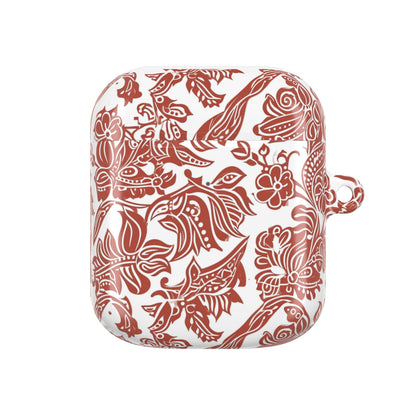 Floral Paisley AirPod Case — Red Boho Protective Cover - DIGITAL X