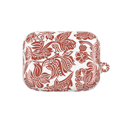 Floral Paisley AirPod Case — Red Boho Protective Cover - DIGITAL X